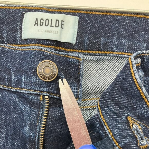 Agolde Womens Sz 28 Sophie Denim jeans High-Rise Skinny Dark Wash*Read - Picture 5 of 14